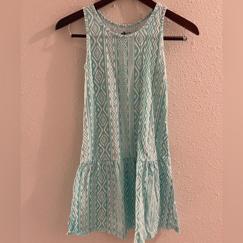 Girls Blue and White Old Navy Dress Size L (10-12)